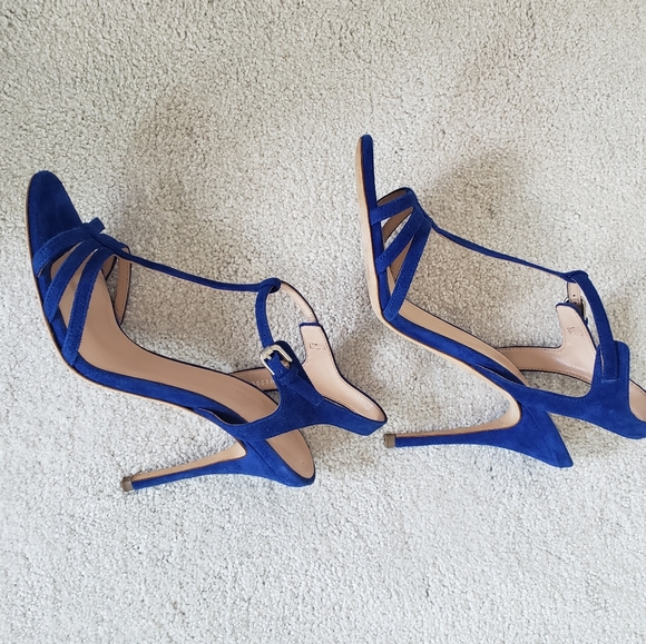 POLO RALPH LAUREN Royal Blue Suede T-Strap Sandal - Picture 8 of 8